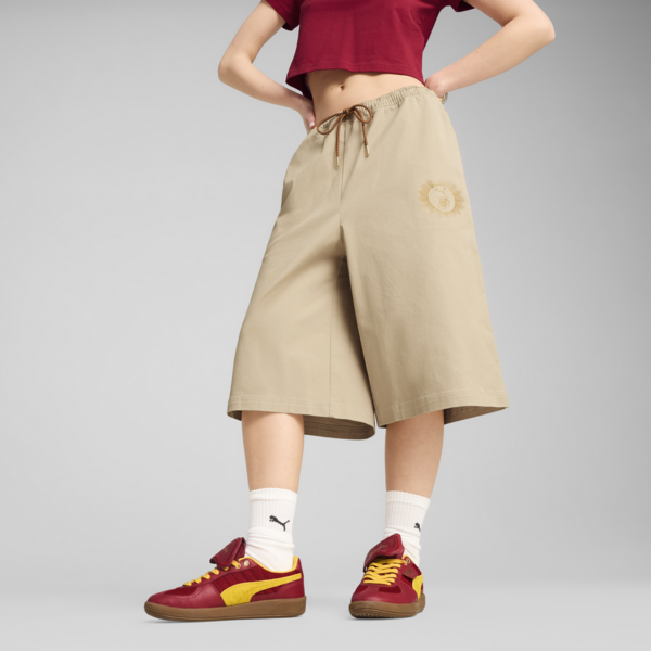 PUMA X HARRY POTTER Relaxed 14" Jorts Women, Toasted Almond, large-MEX