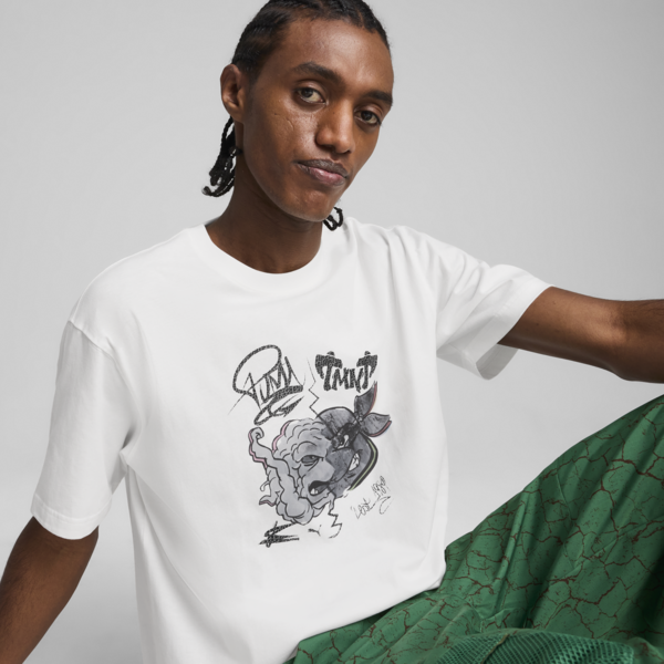 Playera PUMA x TORTUGAS NINJA para hombre, PUMA White, large-MEX