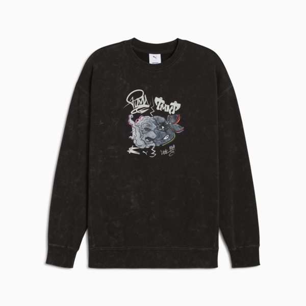Sudadera PUMA x TORTUGAS NINJA para hombre, PUMA Black, large-MEX