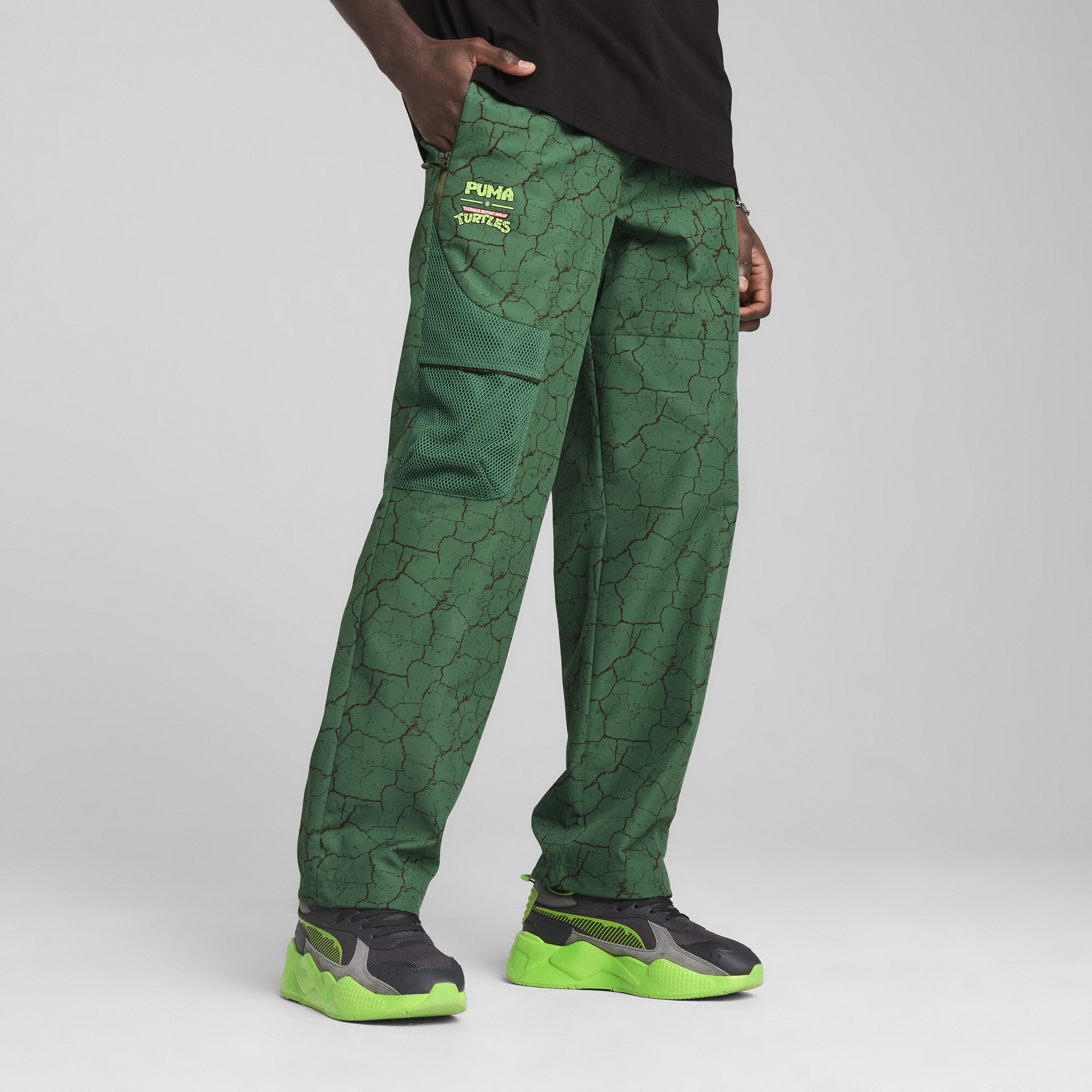 Puma x TMNT PumaTECH Relaxed Cargohose Herren | Mit Other Pattern | Vine | Größe: M