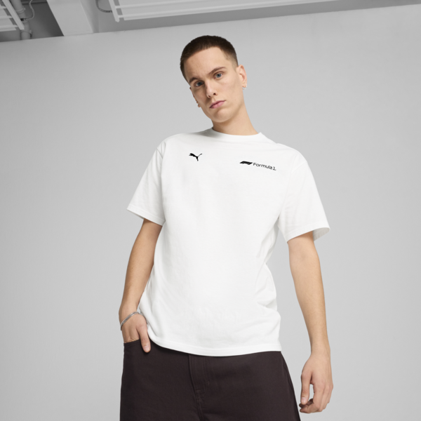 F1® ESS+ Relaxed Graphic Tee Men, PUMA White, large-ZAF