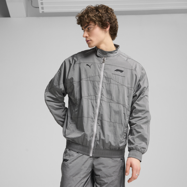 F1® T7 Oversized Track Jacket Men, Team Silver, large-ZAF