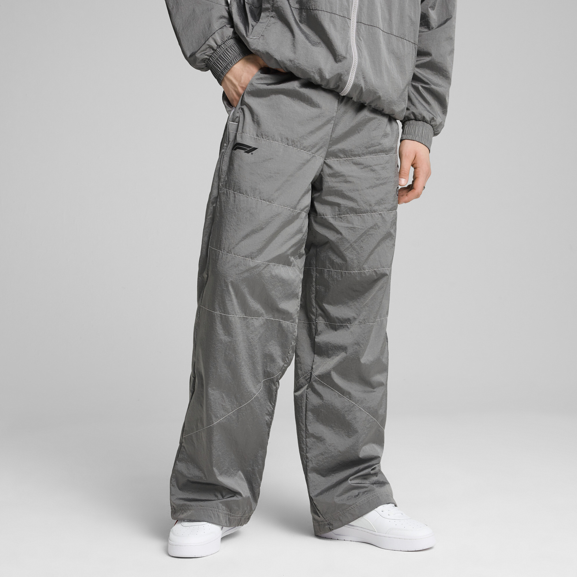 Puma F1® T7 Oversized Trainingshose Herren | Mit Plain | Silver | Größe: L