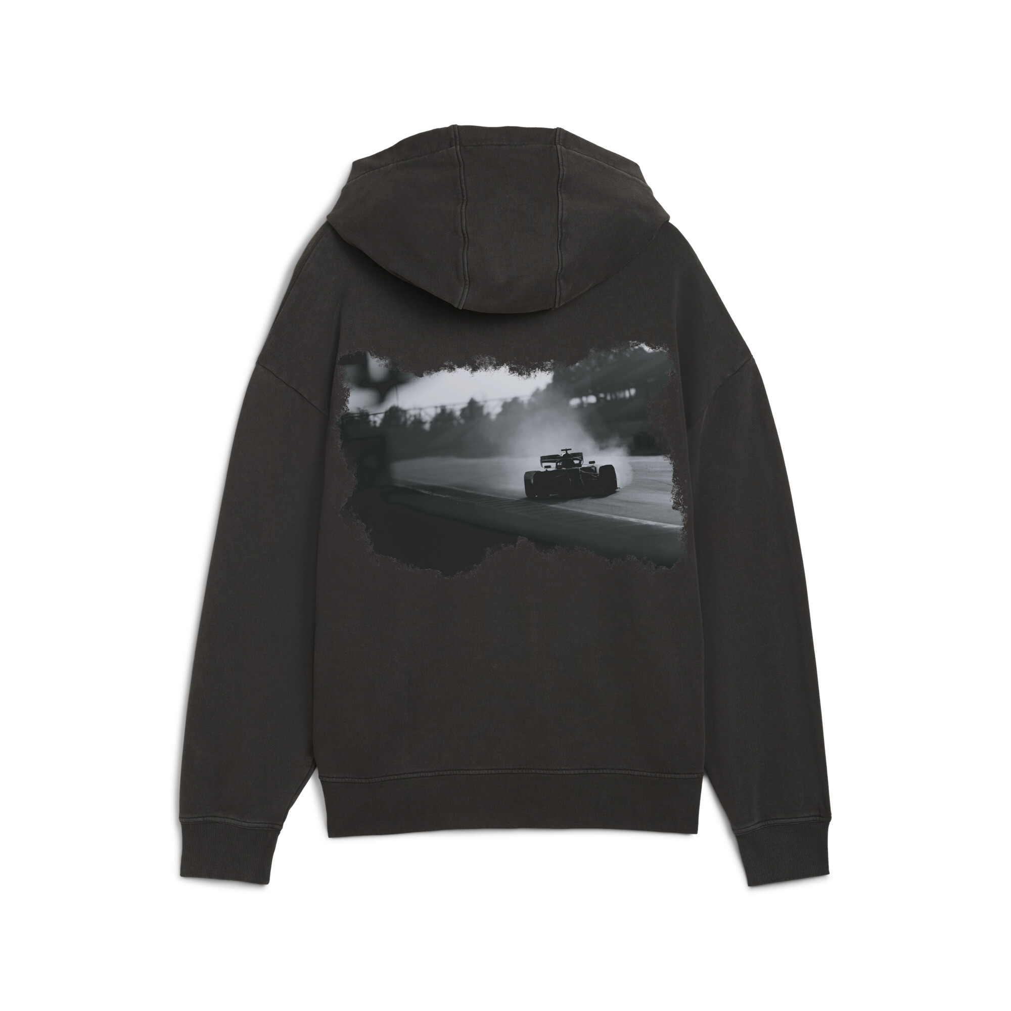 F1® Hoodie met print en volledige rits voor Heren, Zwart, Maat M | PUMA