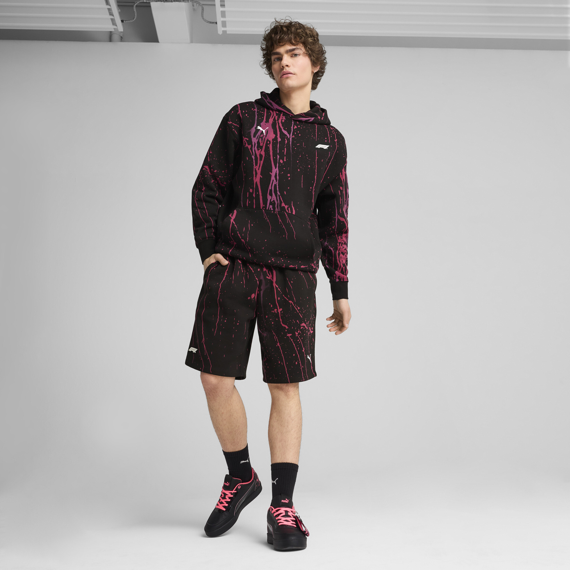 PUMA F1Â® Color Splash sweatshort voor Heren, Zwart, Maat M thumbnail 4