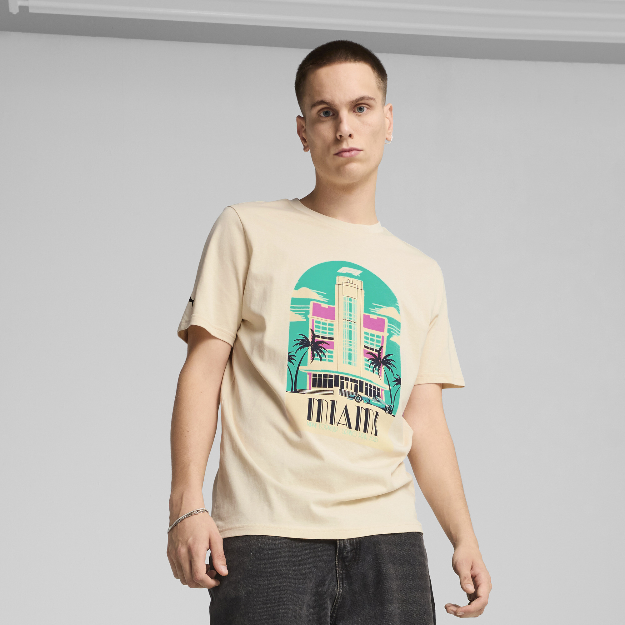 Puma F1® Miami T-Shirt Unisex | Mit Print | Alpine Snow | Größe: XS