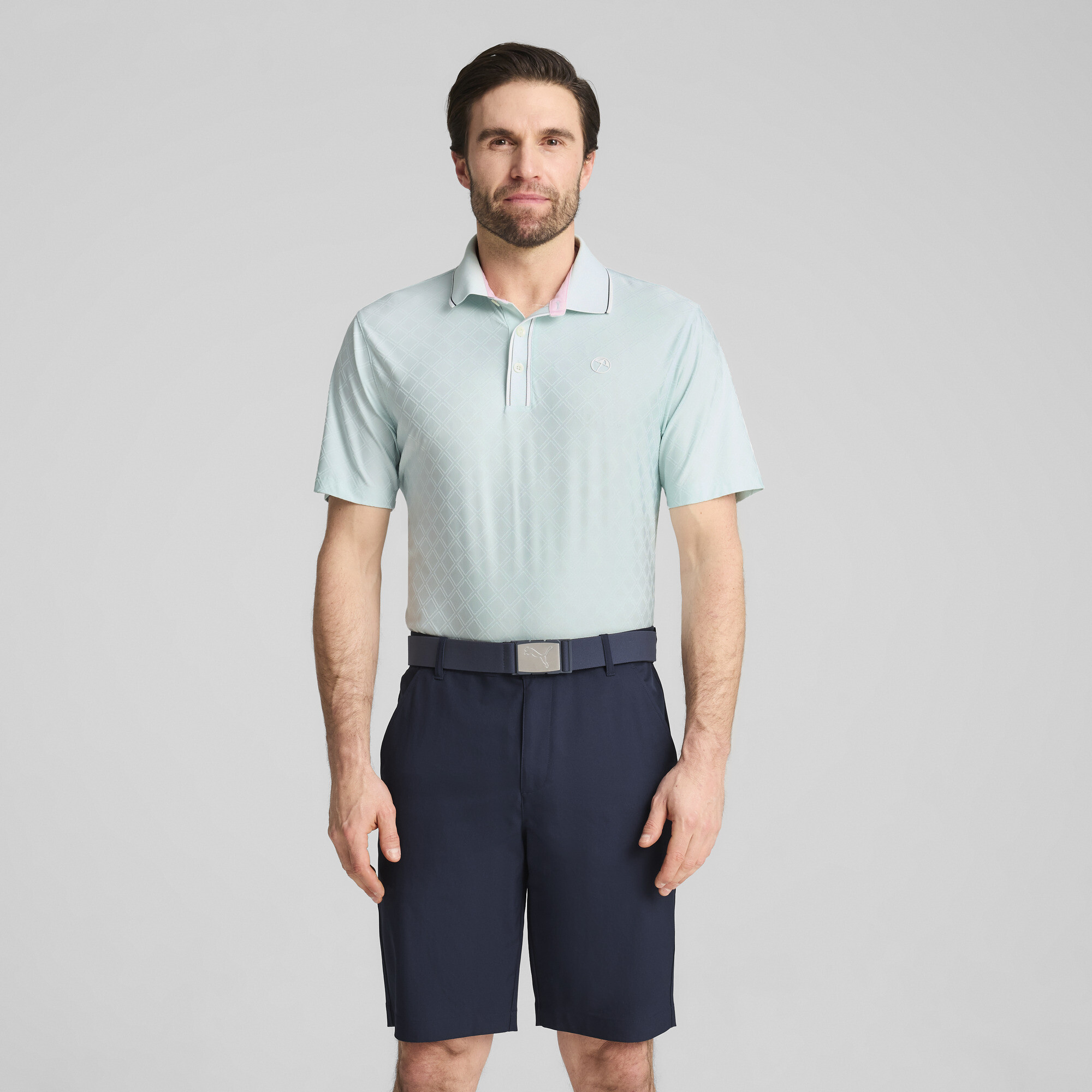 Puma x ARNOLD PALMER Tipped Golf Jacquard-Polo Herren | Mit Plain | Peaceful Blue | Größe: XL