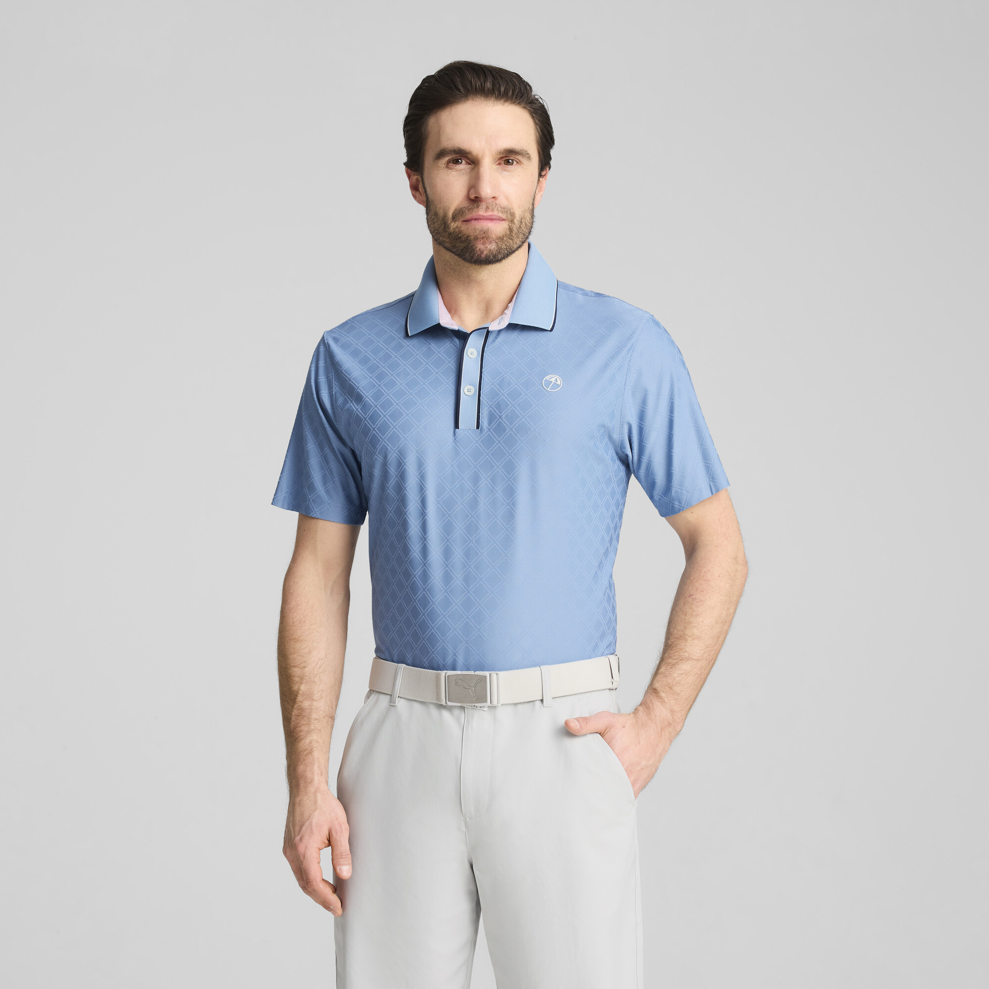 Puma x ARNOLD PALMER Tipped Golf Jacquard-Polo Herren | Mit Plain | Zen Blue | Größe: 4XL