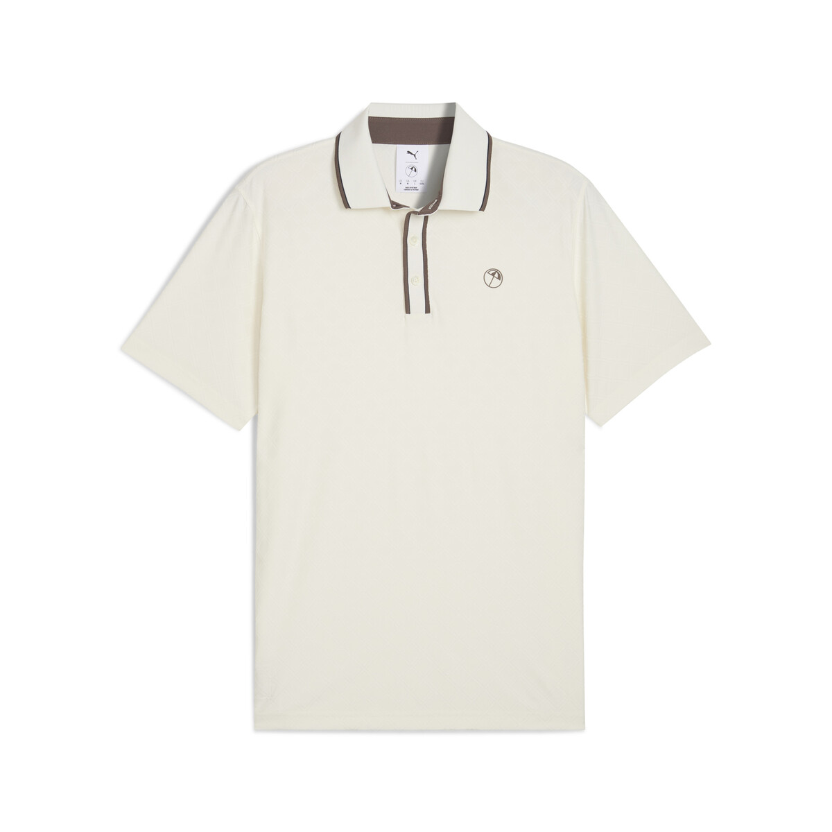 PUMA x ARNOLD PALMER Tipped Jacquard Golf Polo Men in Warm White, XL