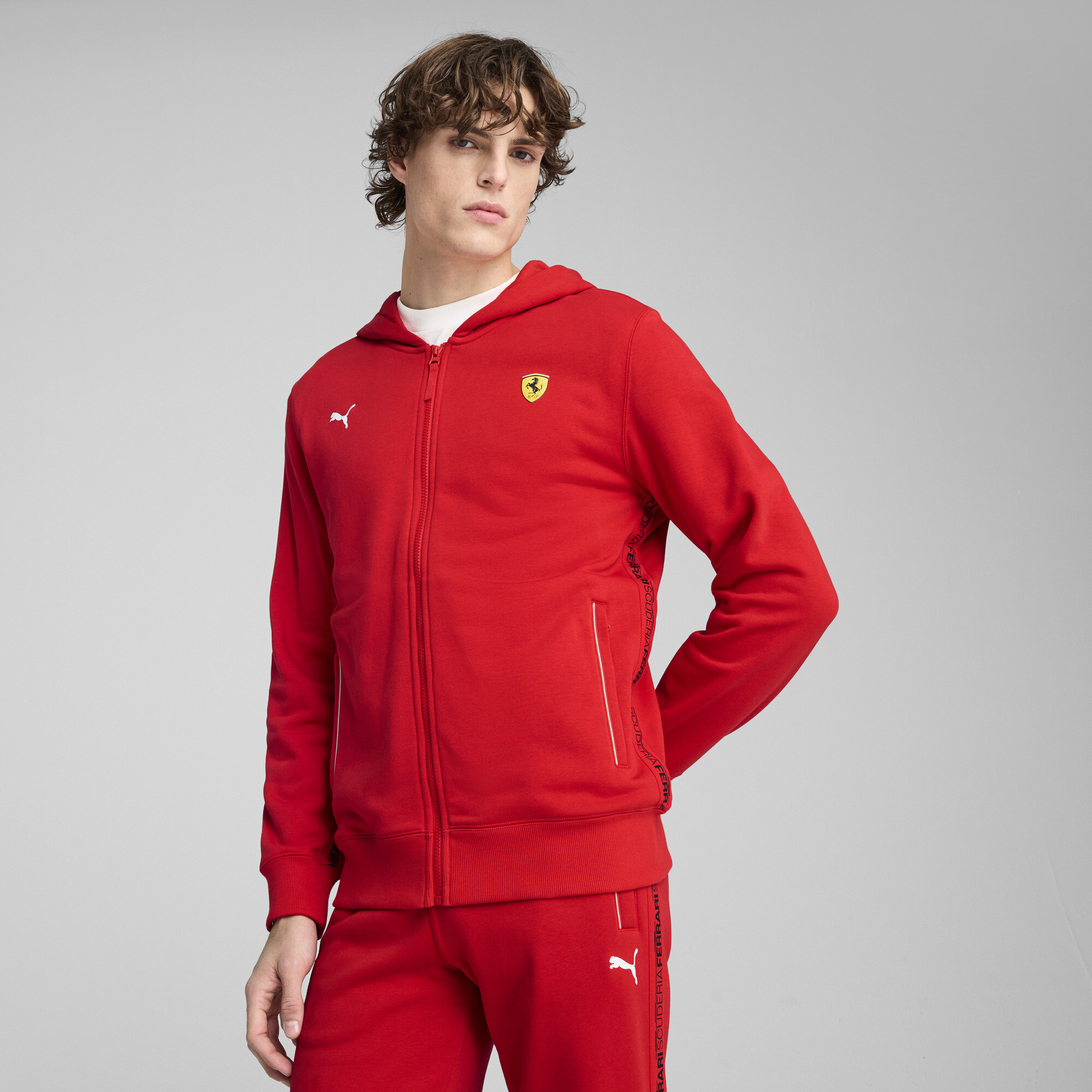 Puma Scuderia Ferrari HP Race Sweatjacke Herren | Mit Plain | Rosso Corsa | Größe: L