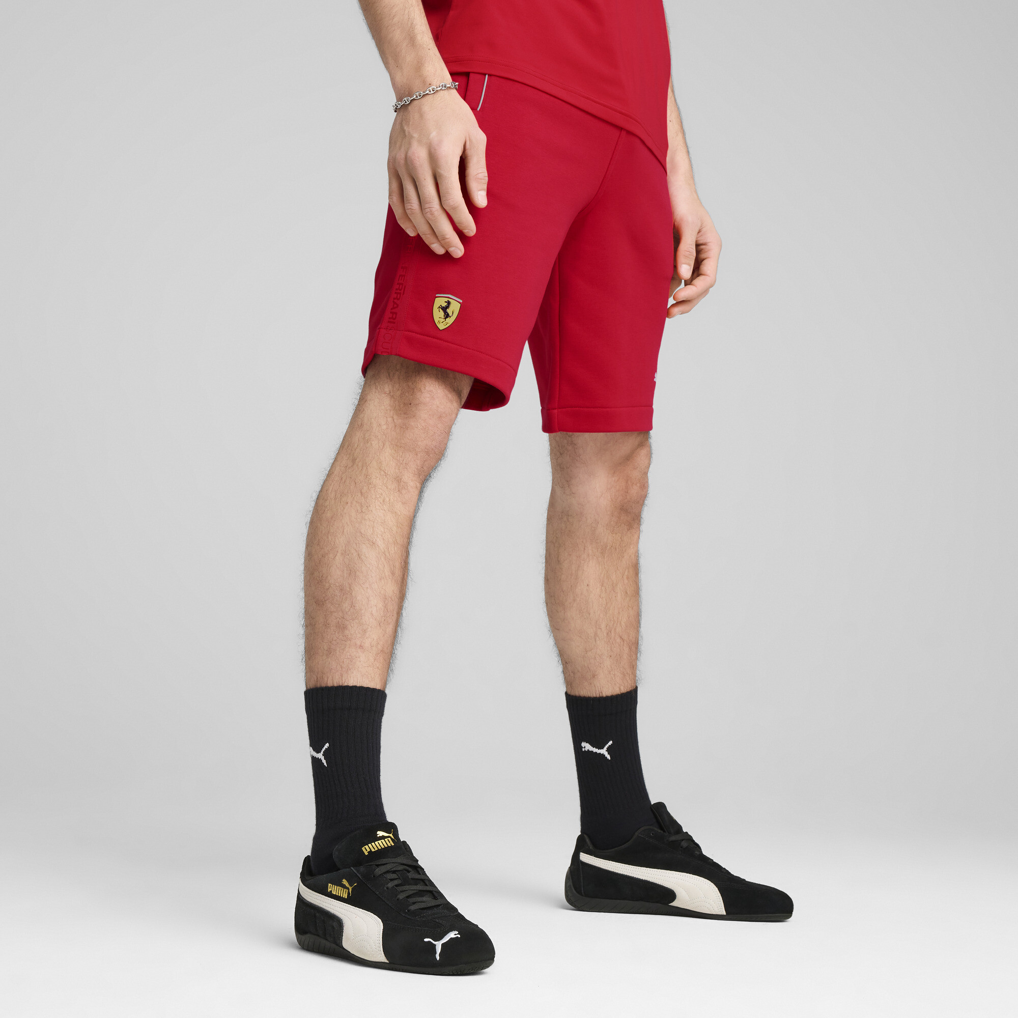 Puma Scuderia Ferrari HP Race Sweat-Shorts Herren | Mit Plain | Rosso Corsa | Größe: XS