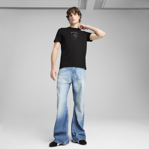 Scuderia Ferrari HP Race Tonal Big Shield Tee Men, PUMA Black, large-ZAF