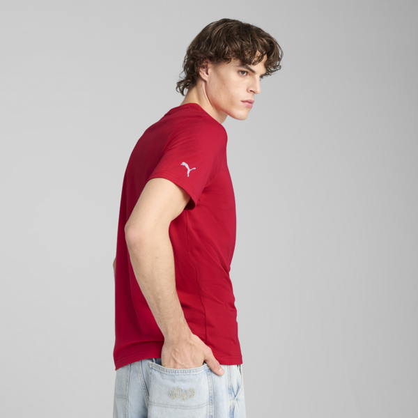 Scuderia Ferrari HP Race Tonal Big Shield Tee Men, Rosso Corsa, large-ZAF