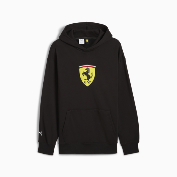 Scuderia Ferrari HP Race Big Shield Hoodie Men, PUMA Black, large-ZAF