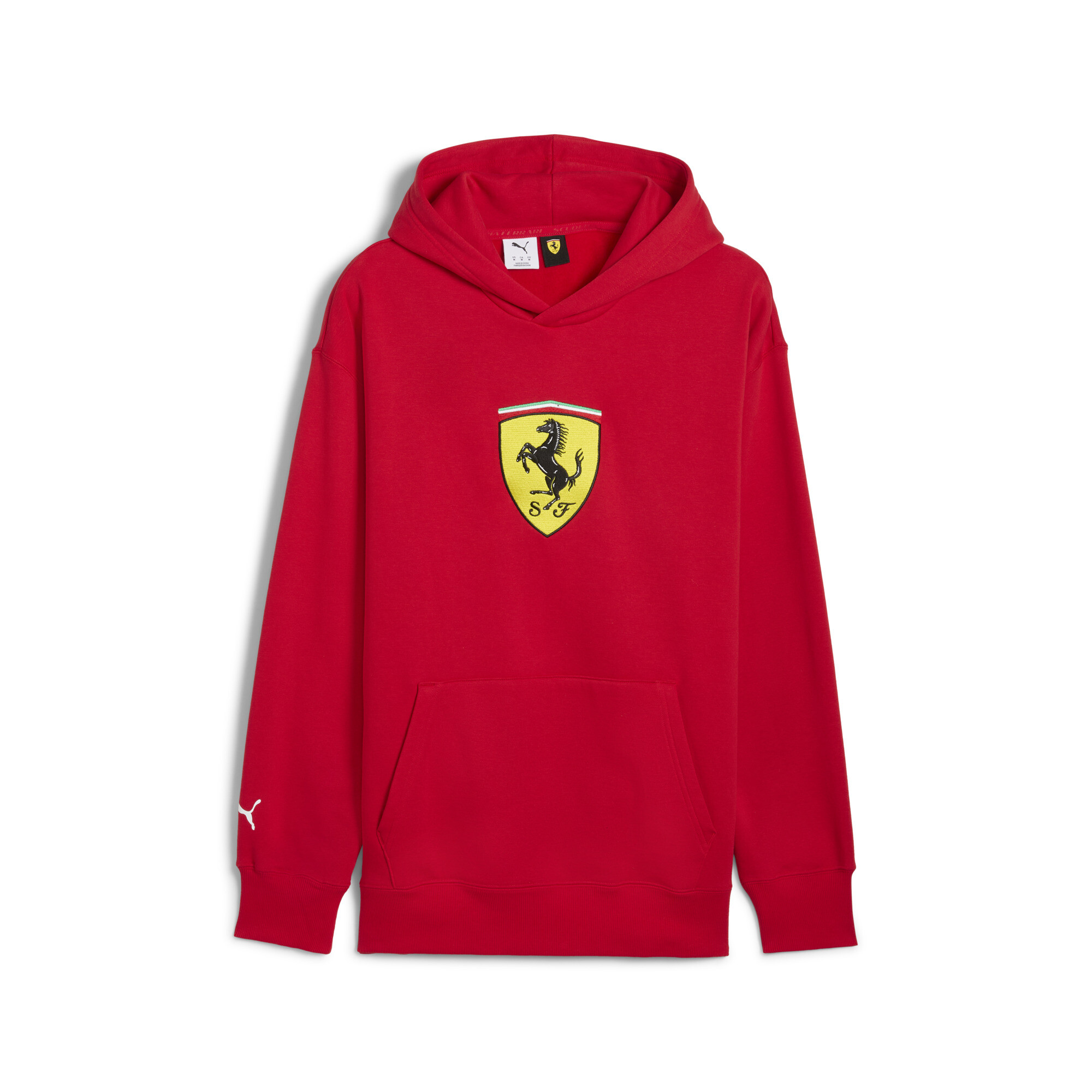 Puma Scuderia Ferrari HP Race Big Shield Hoodie Herren | Mit Logo Print | Rosso Corsa | Größe: S