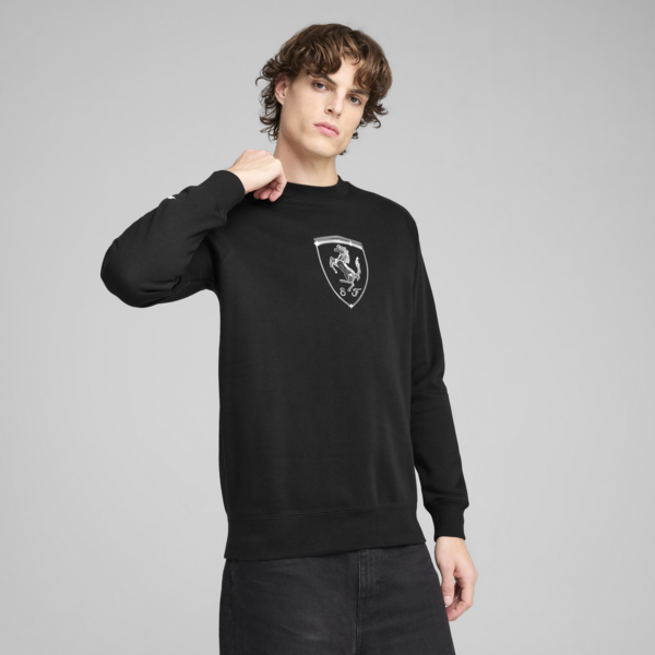 Scuderia Ferrari HP Race Big Shield Crew Men, PUMA Black, large-ZAF