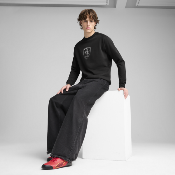 Scuderia Ferrari HP Race Big Shield Crew Men, PUMA Black, large-ZAF