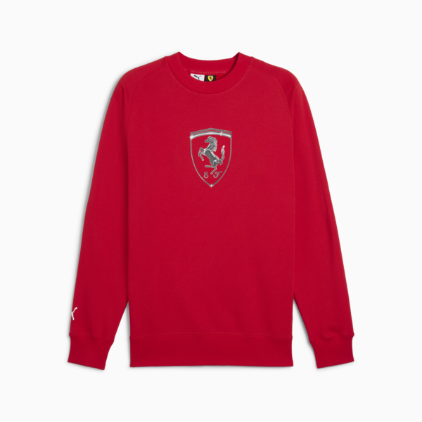 Sudadera Scuderia Ferrari HP Race Big Shield Crew Hombres, Rosso Corsa, large-MEX