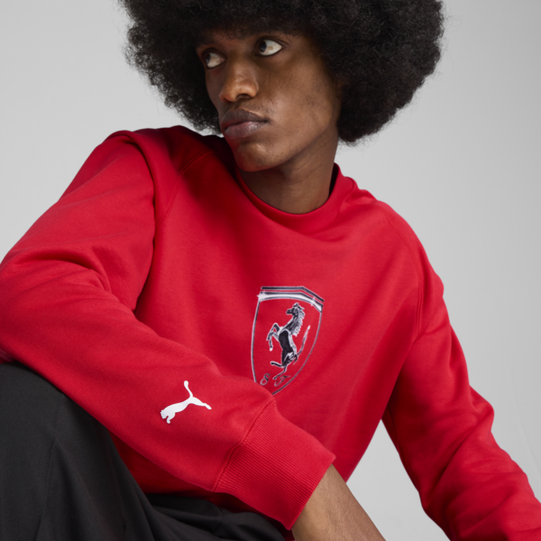 Sudadera Scuderia Ferrari HP Race Big Shield Crew Hombres, Rosso Corsa, large-MEX