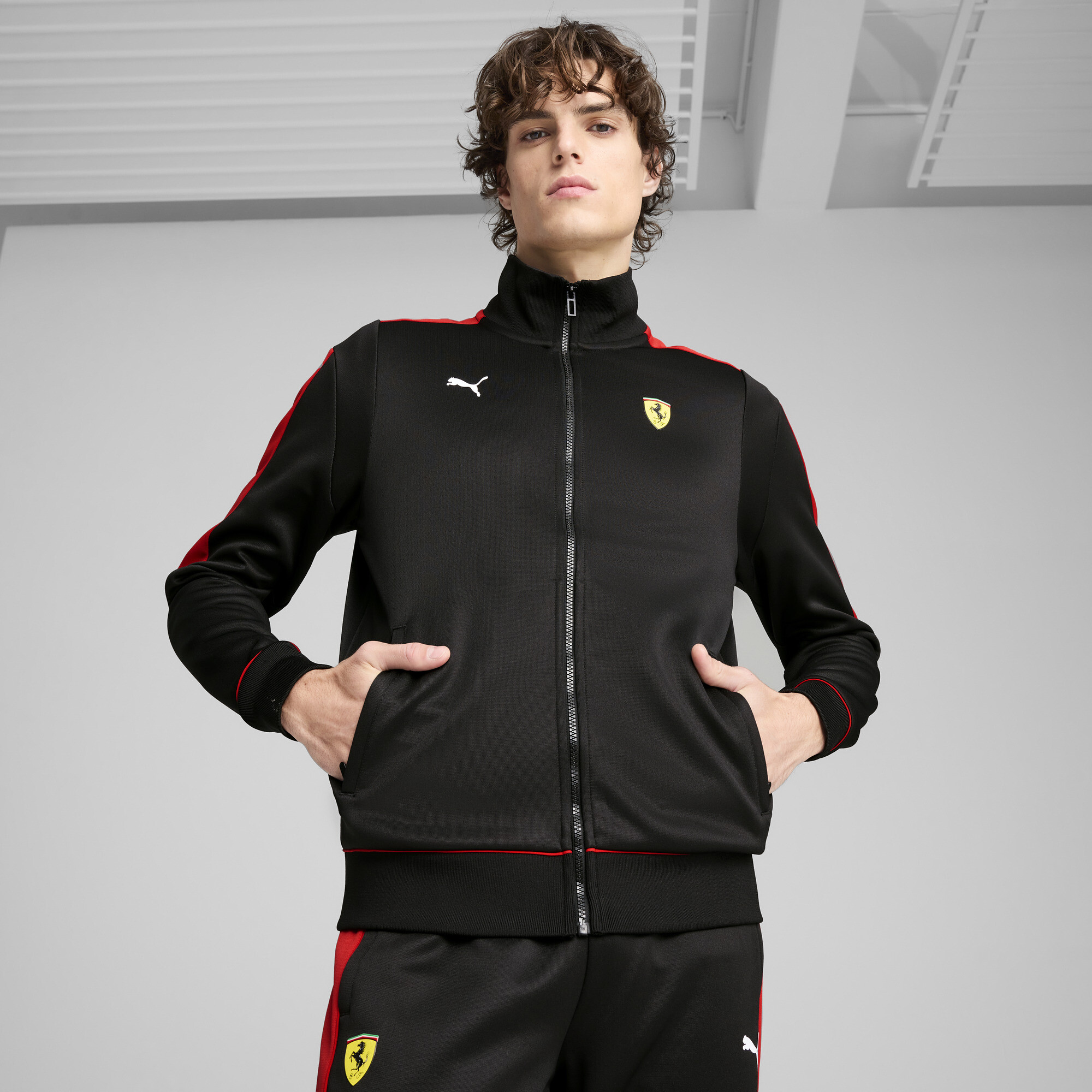 Puma Scuderia Ferrari HP Race MT7 Jacke Herren | Mit Color Blocking | Black | Größe: M