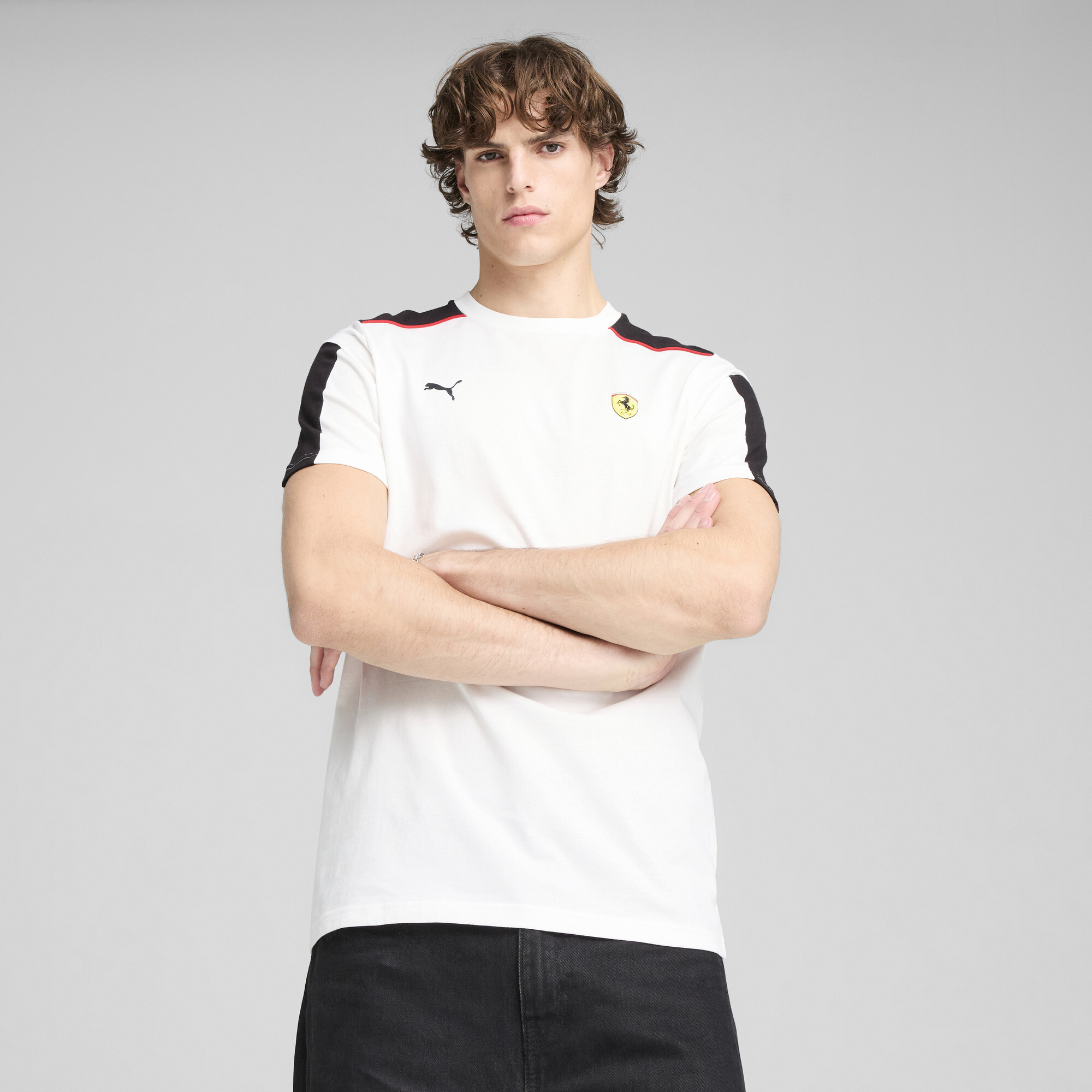Scuderia Ferrari Race MT7 Erkek Tişört | Beyaz | Puma | Sku