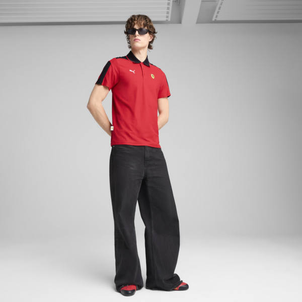 Scuderia Ferrari HP Race MT7 Polo Men, Rosso Corsa, large-ZAF