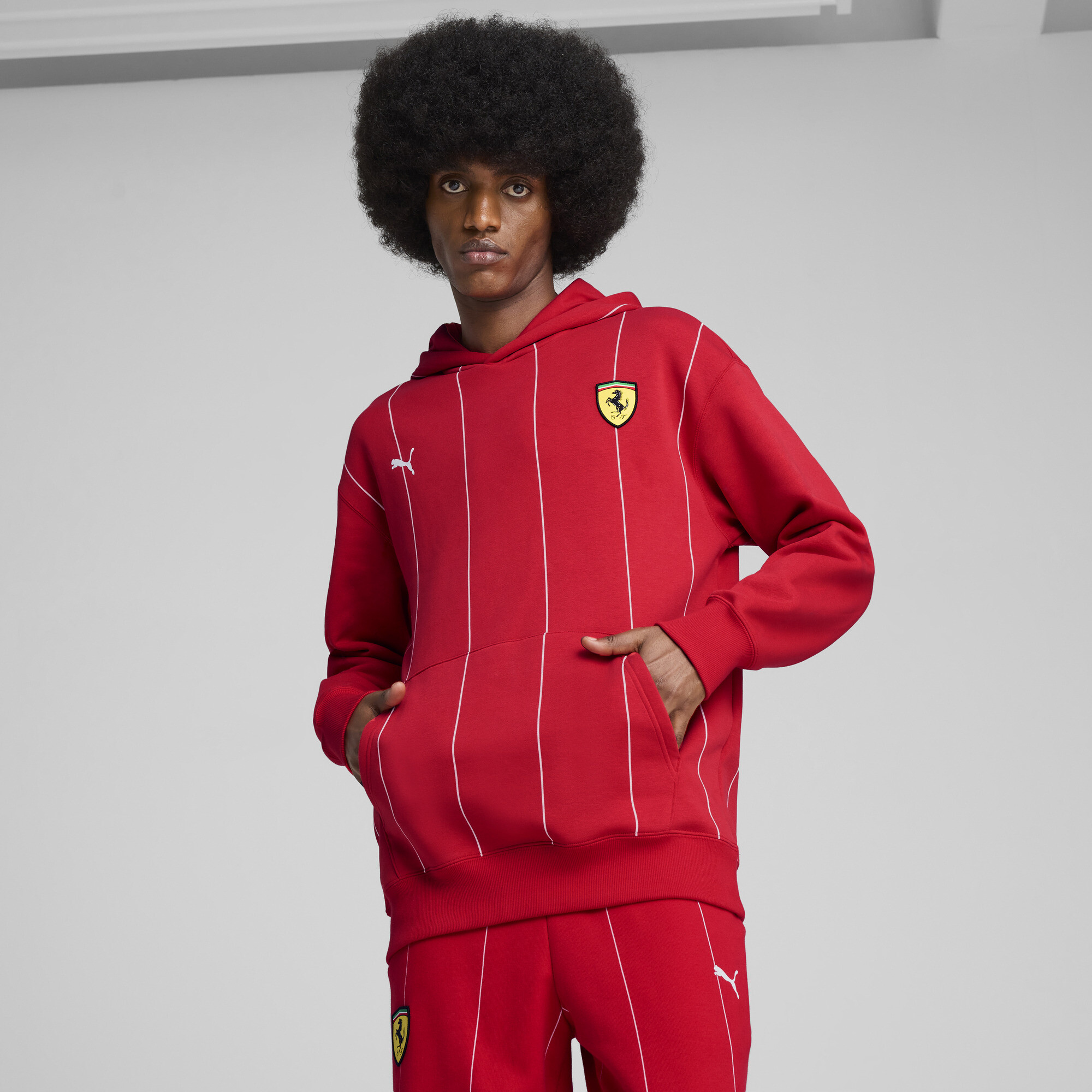 Puma Scuderia Ferrari HP Race Premium Hoodie Herren | Mit Plain | Rosso Corsa | Größe: XL