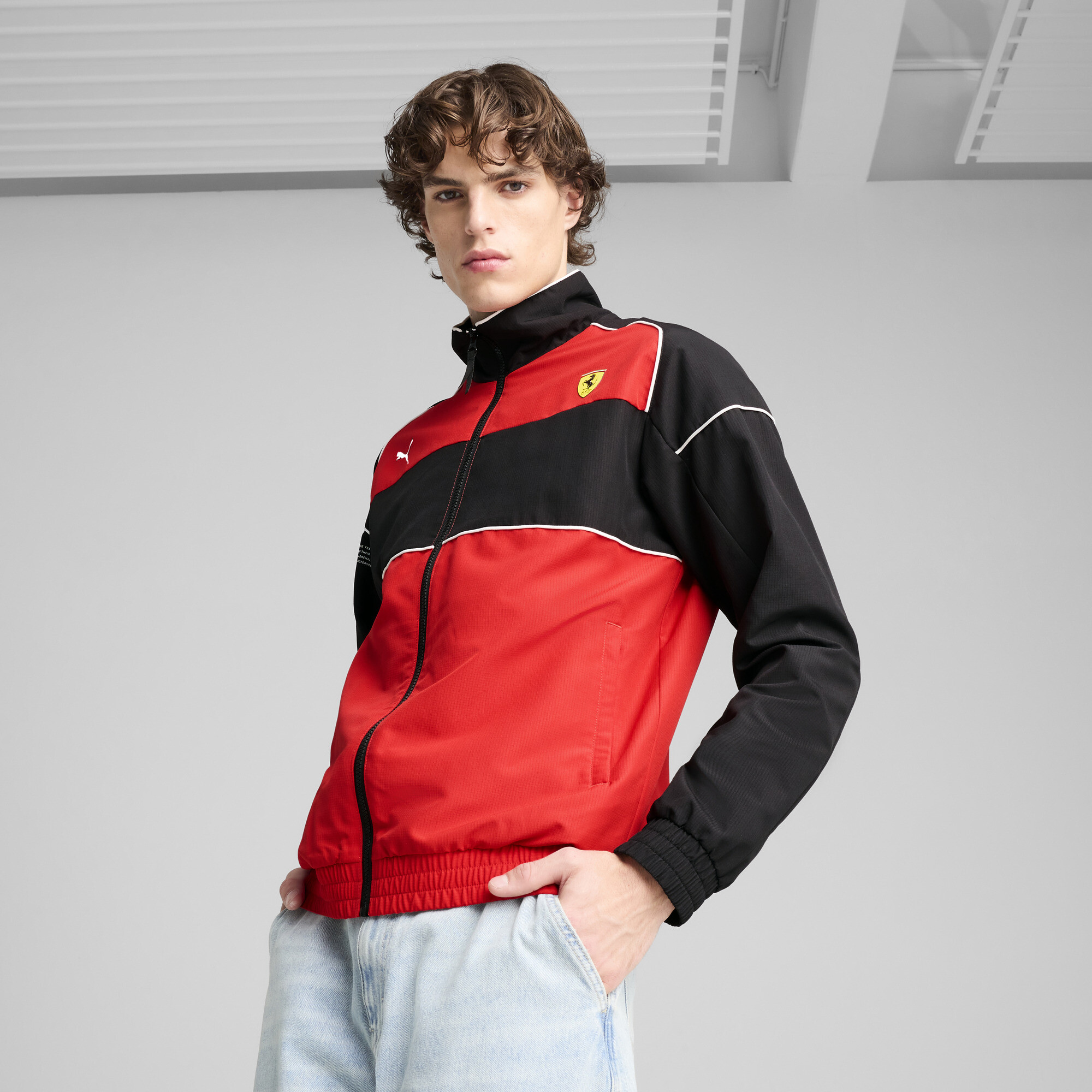 Puma Scuderia Ferrari HP Race SDS 2.0 Jacke Herren | Mit Color Blocking | Rosso Corsa | Größe: L