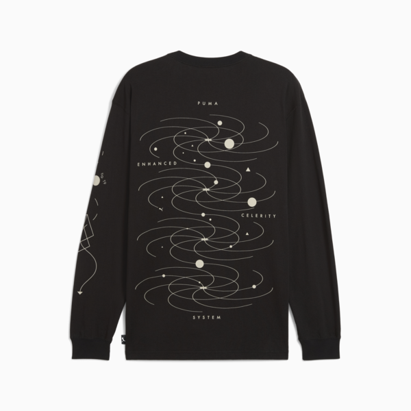 House Of Graphics Celerity Long Sleeve Top Men, PUMA Black, large-ZAF