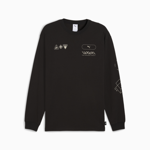 House Of Graphics Celerity Long Sleeve Top Men, PUMA Black, large-ZAF