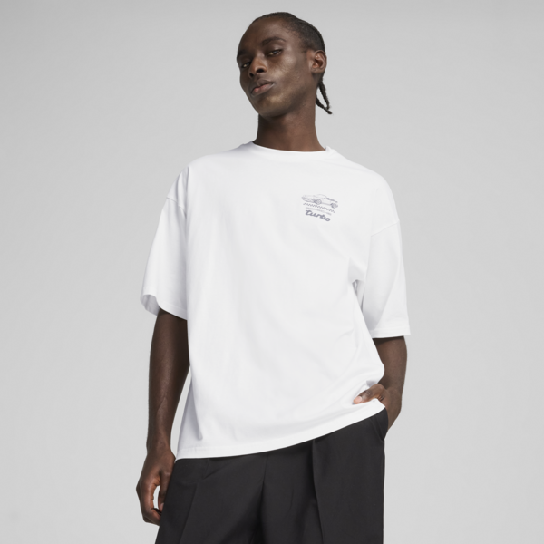 Porsche Legacy Graphic Tee 1 Men, PUMA White, large-MEX