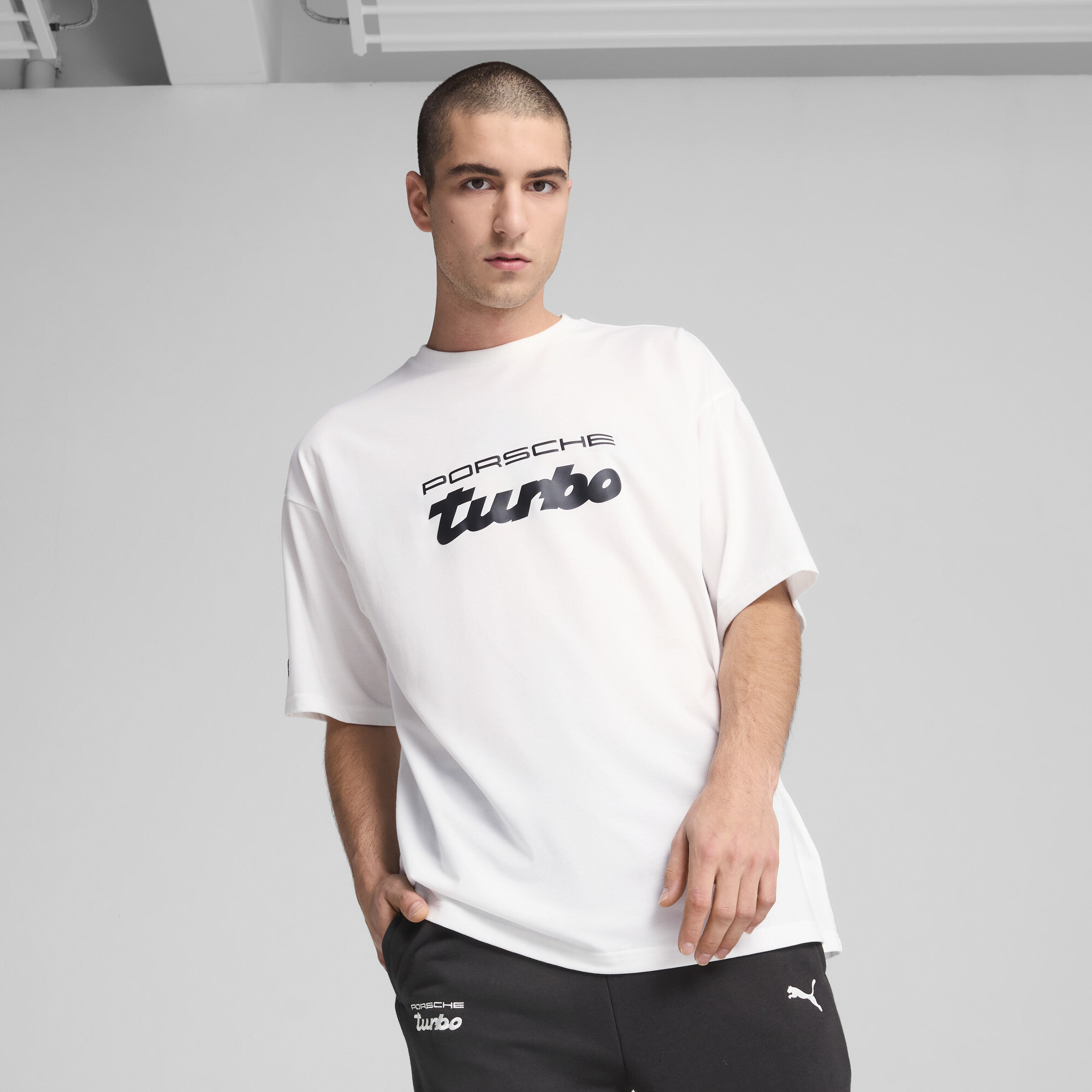 Puma Porsche Legacy Essentials T-Shirt Herren | Mit Plain | White | Größe: XL