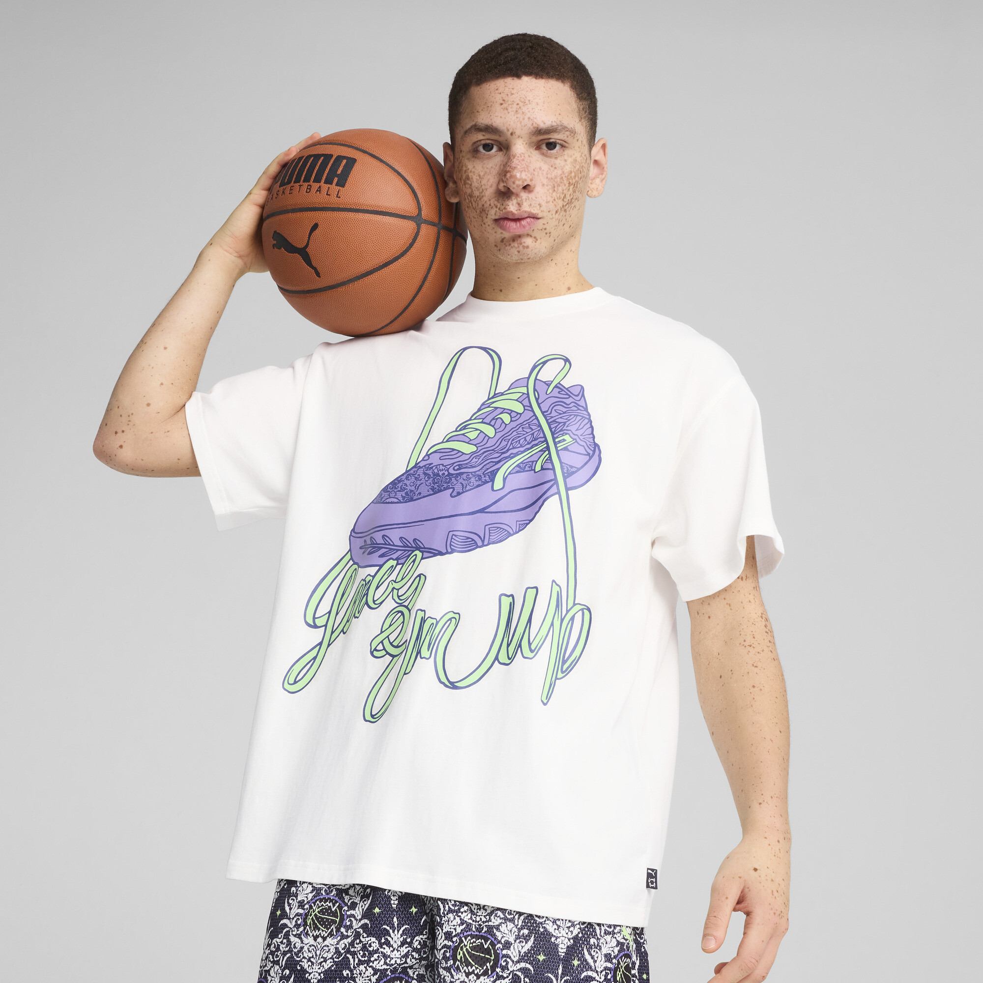 Puma Lace Em Up Oversized Basketballshirt | Mit Plain | White | Größe: M