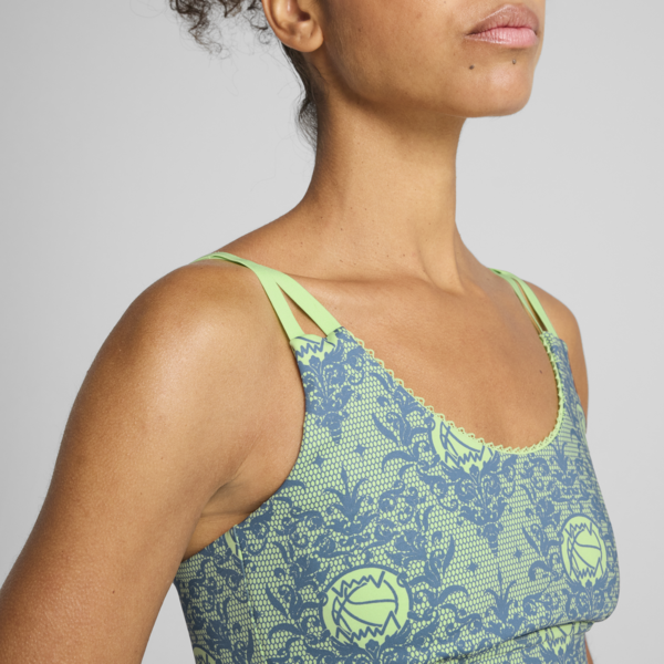 Top deportivo Lace Em Up para mujer, Spring Fern-AOP, large-ARG