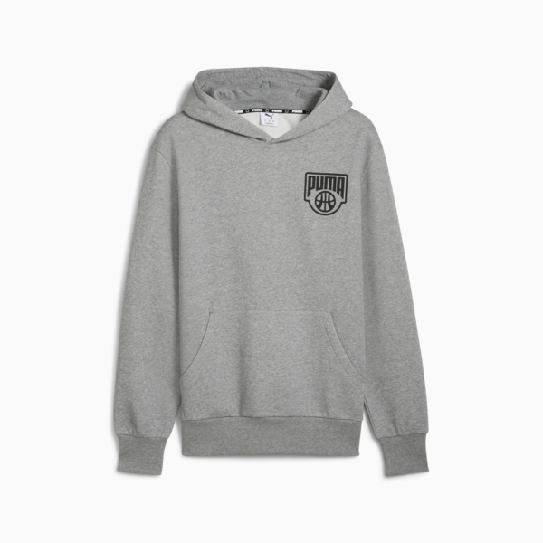 Posterize Basketball Hoodie Men, Medium Gray Heather, large-MEX