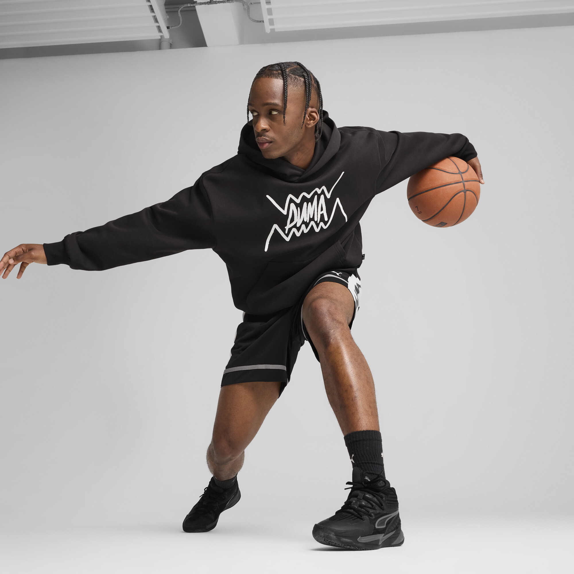 PUMA Jaws Core basketbalhoodie voor Heren, Zwart, Maat XL thumbnail 6