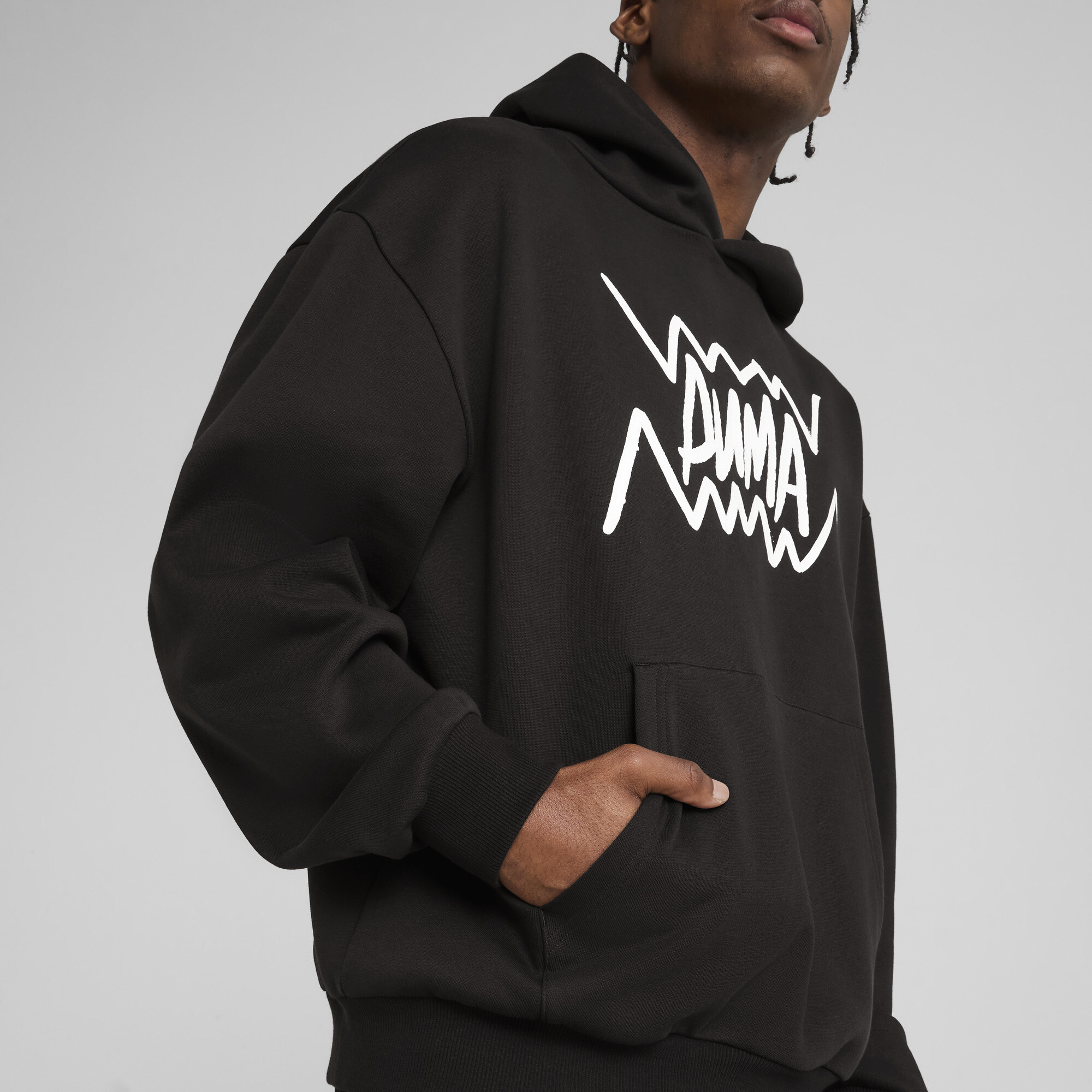PUMA Jaws Core basketbalhoodie voor Heren, Zwart, Maat XL thumbnail 4