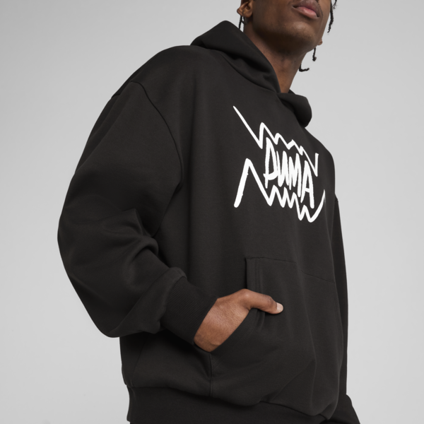 Jaws Core Basketball Hoodie Men, PUMA Black, large-MEX