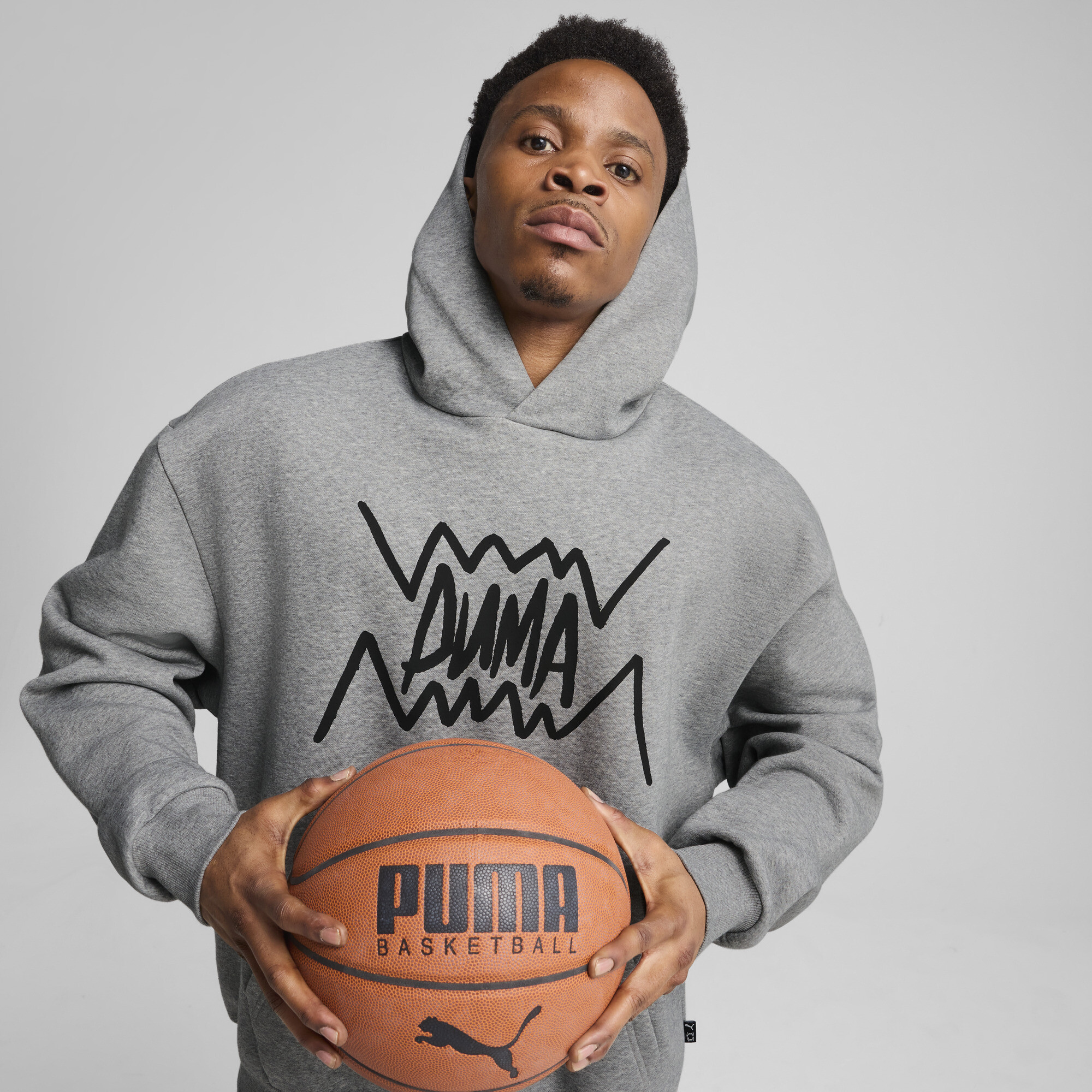 PUMA Jaws Core basketbalhoodie voor Heren, Grijs, Maat XS thumbnail 7