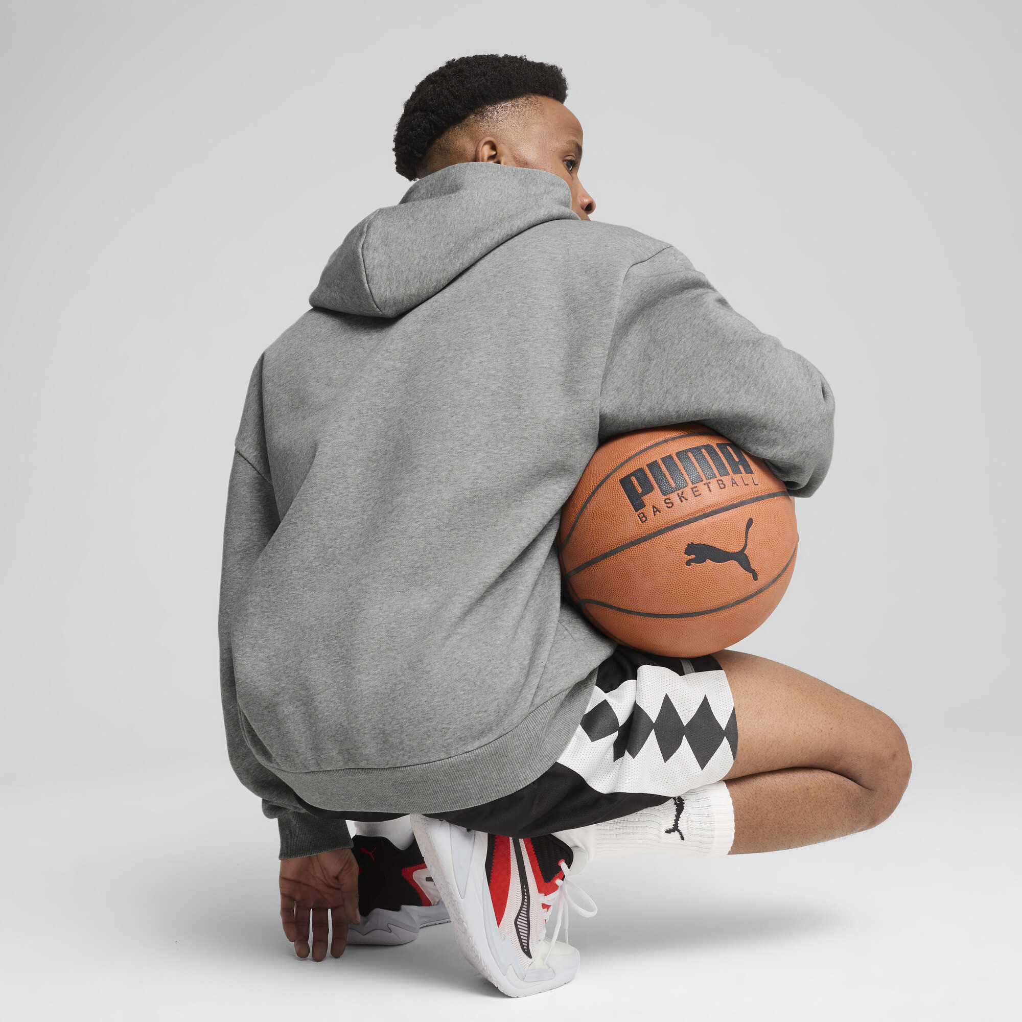 PUMA Jaws Core basketbalhoodie voor Heren, Grijs, Maat XS thumbnail 5