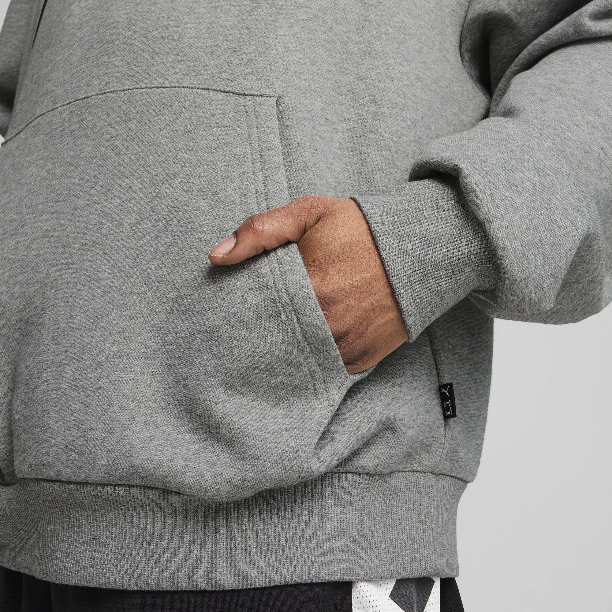 PUMA Jaws Core basketbalhoodie voor Heren, Grijs, Maat XS thumbnail 4