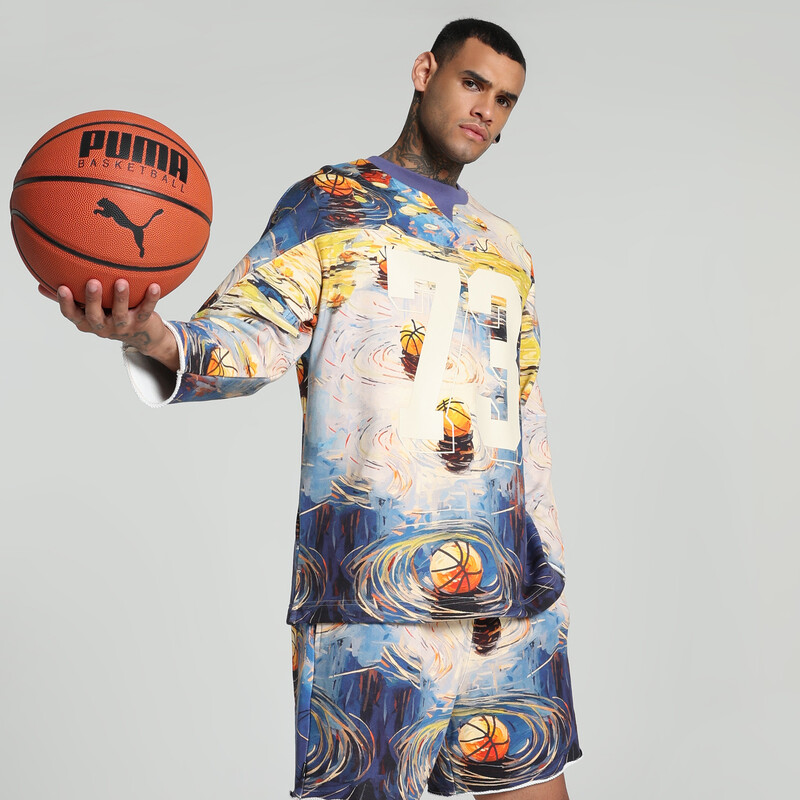 

Men's PUMA Dylan Exhibit Hockey-Inspired Relaxed Fit Basketball Hoodie