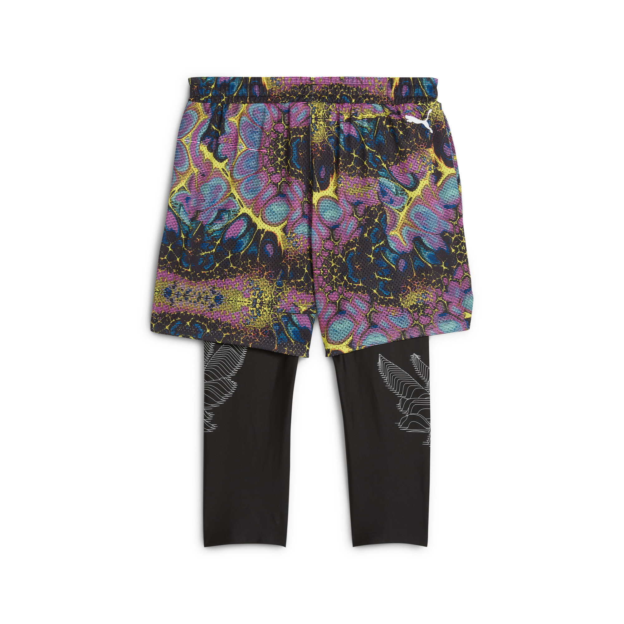 PUMA Melo Alien Skins 2-in-1-basketballegging voor Heren, Zwart, Maat XL thumbnail 2