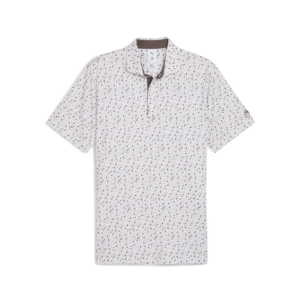 PUMA x ARNOLD PALMER Tea Time Golf Polo Men in White Glow/Flat Bronze, XL