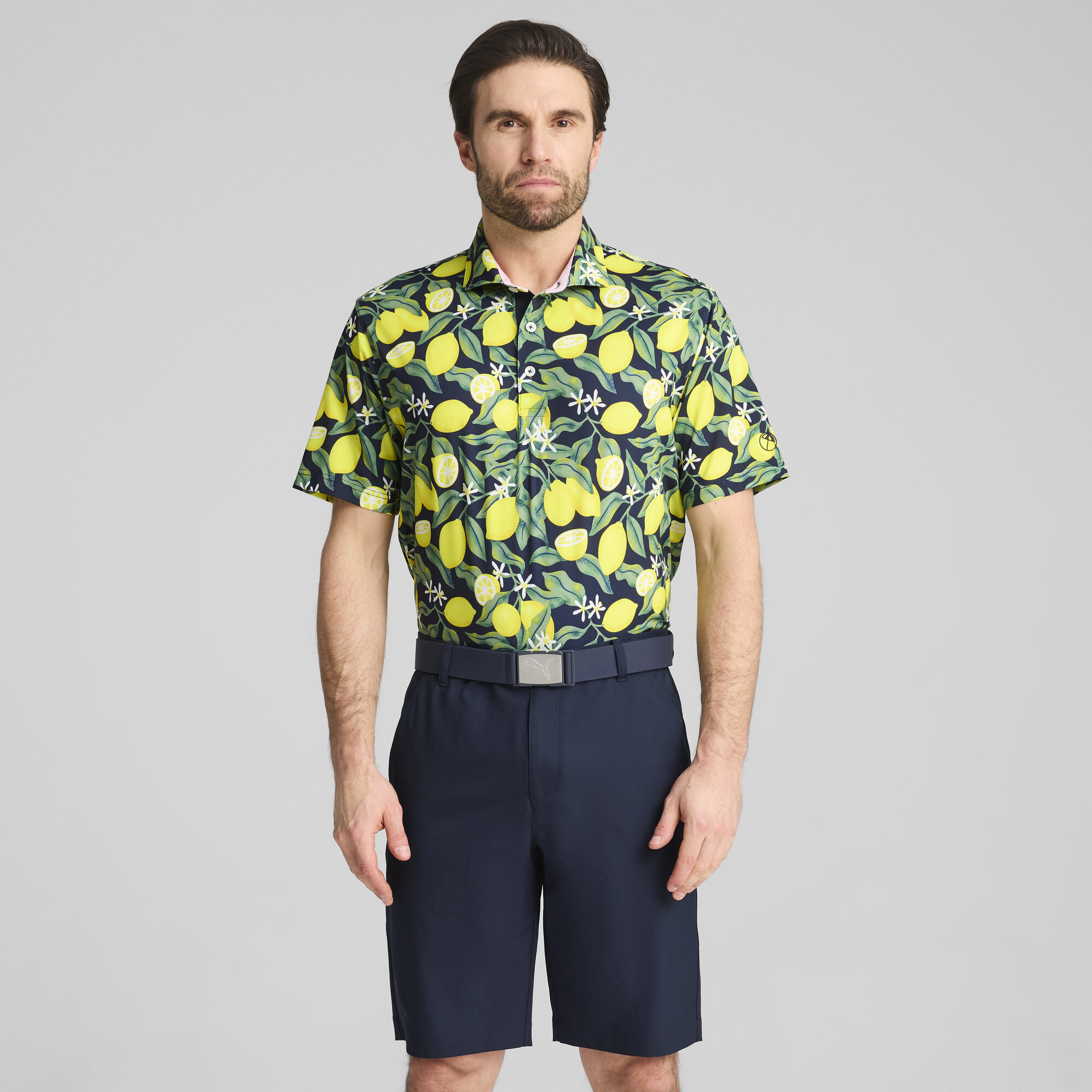 Puma x ARNOLD PALMER Lemon Branch Polo Herren | Mit Colorful | Deep Navy | Größe: XL