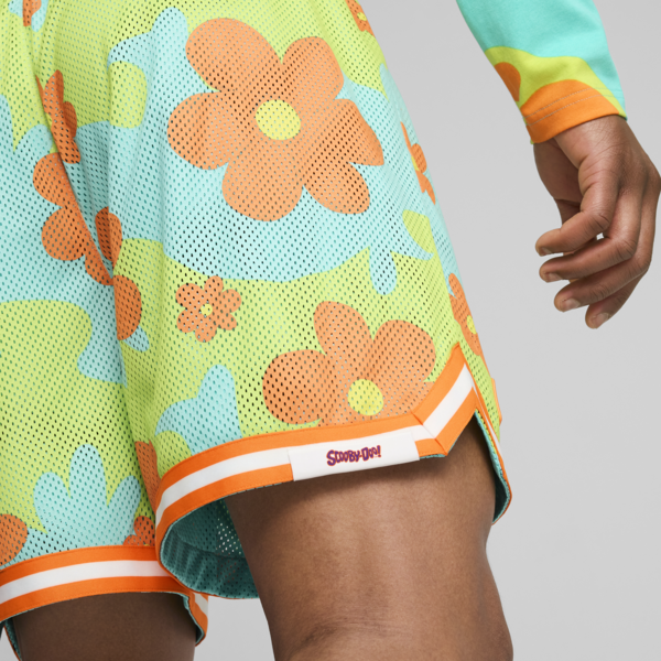 PUMA HOOPS x SCOOBY DOO Shorts Men, Aquatic-Lime Smash-AOP, large-ZAF