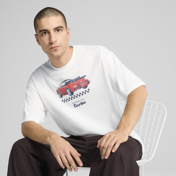 Remera estampada Porsche Legacy 3 para hombre, PUMA White, large-ARG