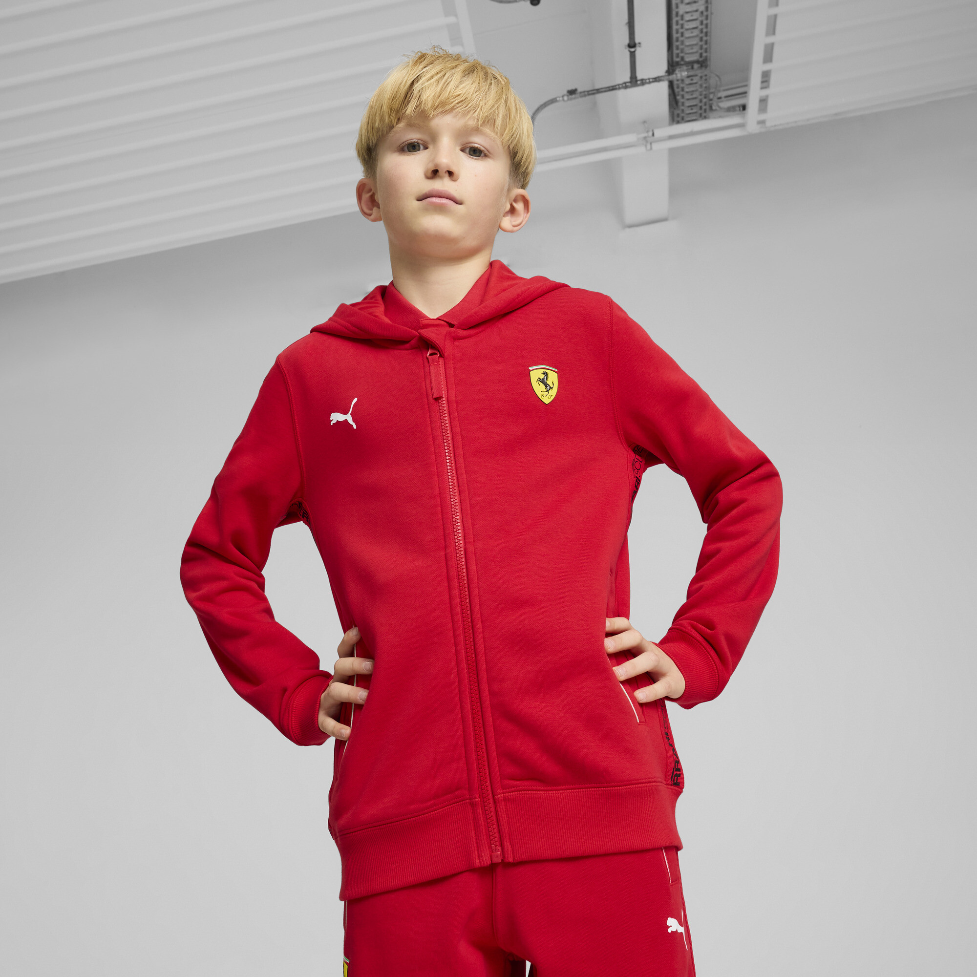 Puma Scuderia Ferrari HP Race Hoodie Teenager Für Für Kinder | Mit Plain | Rosso Corsa | Größe: 9-10Y