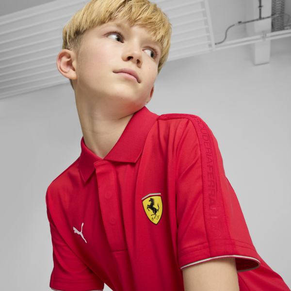 Playera polo Scuderia Ferrari Race Premium para adolescentes, Rosso Corsa, large-MEX