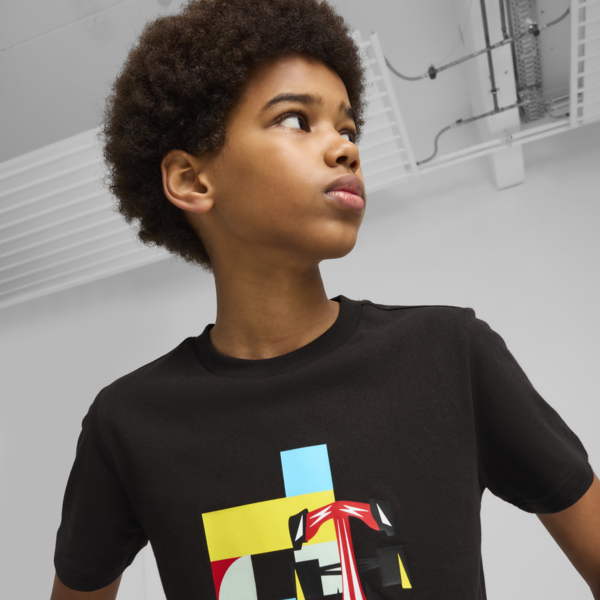 Playera estampada Scuderia Ferrari HP Race para adolescentes, PUMA Black, large-MEX